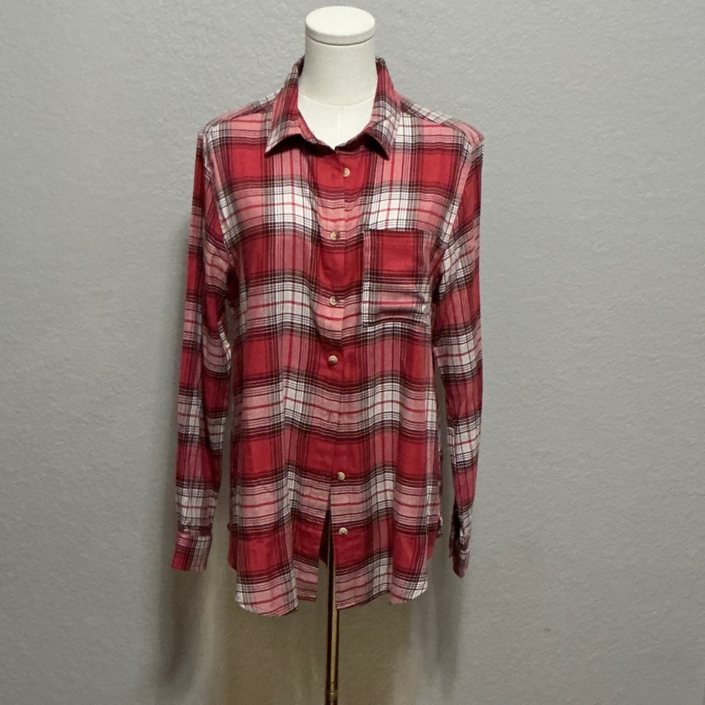 C&C California Red & White Plaid Button-Down Shirt